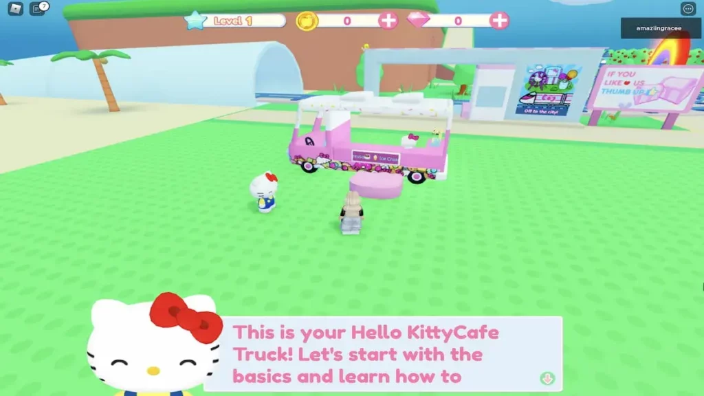 Обучение в My Hello Kitty Cafe