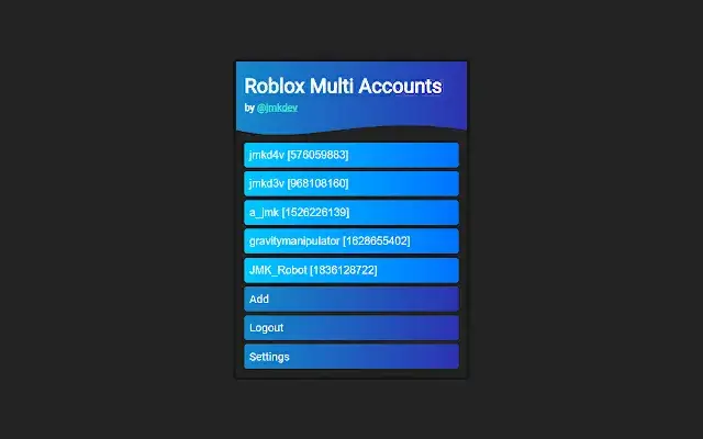 Roblox Multi Accounts