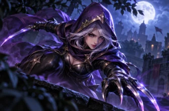 Наталья в Mobile Legends — ночная засада убийцы на фоне луны