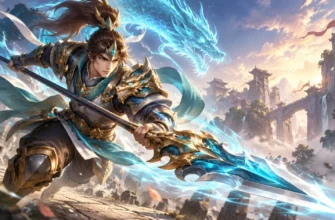 Зилонг с копьём и образом небесного дракона — иллюстрация к гайду Mobile Legends