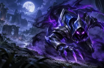 Тематическая иллюстрация к гайду по Хелкарту в Mobile Legends: теневой убийца в лунных руинах